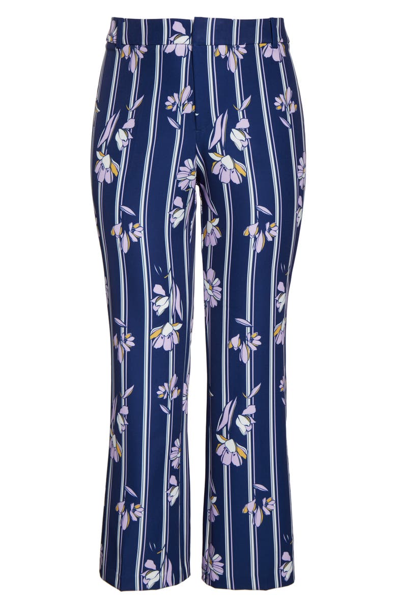 ELOQUII Floral Wide Leg Trousers, Alternate, color,