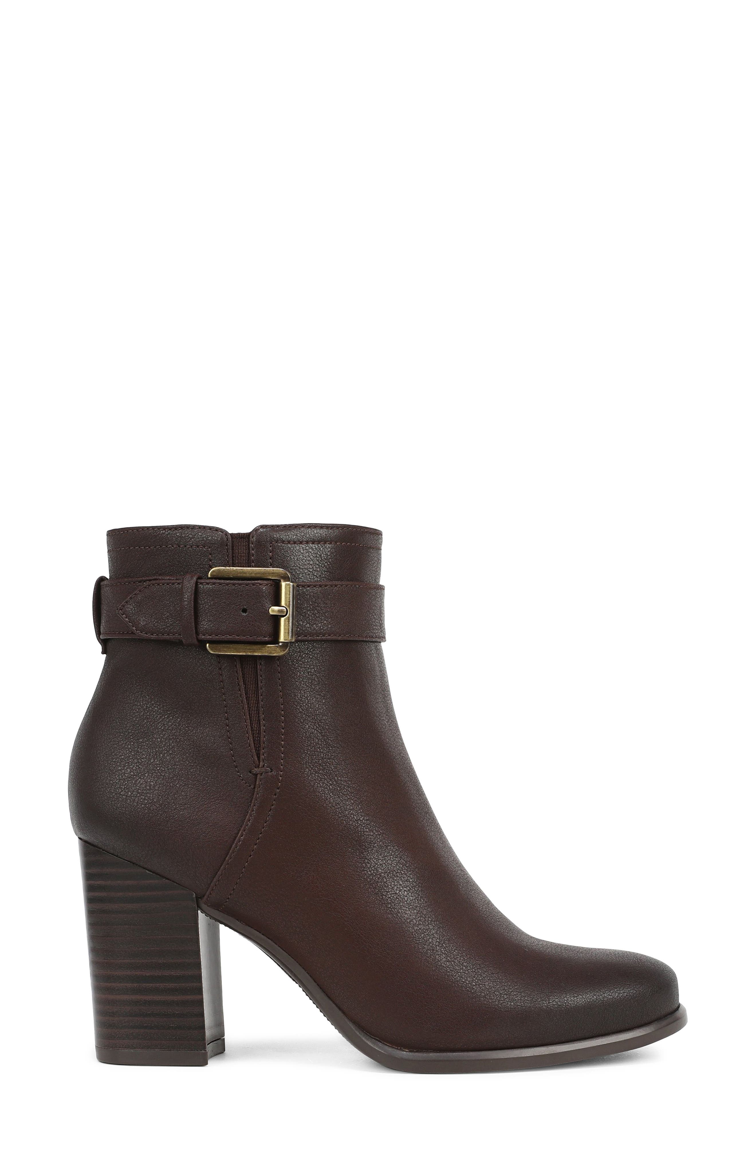 Solana Faux Leather Bootie, Alternate, color, DARK BROWN FAUX LEATHER