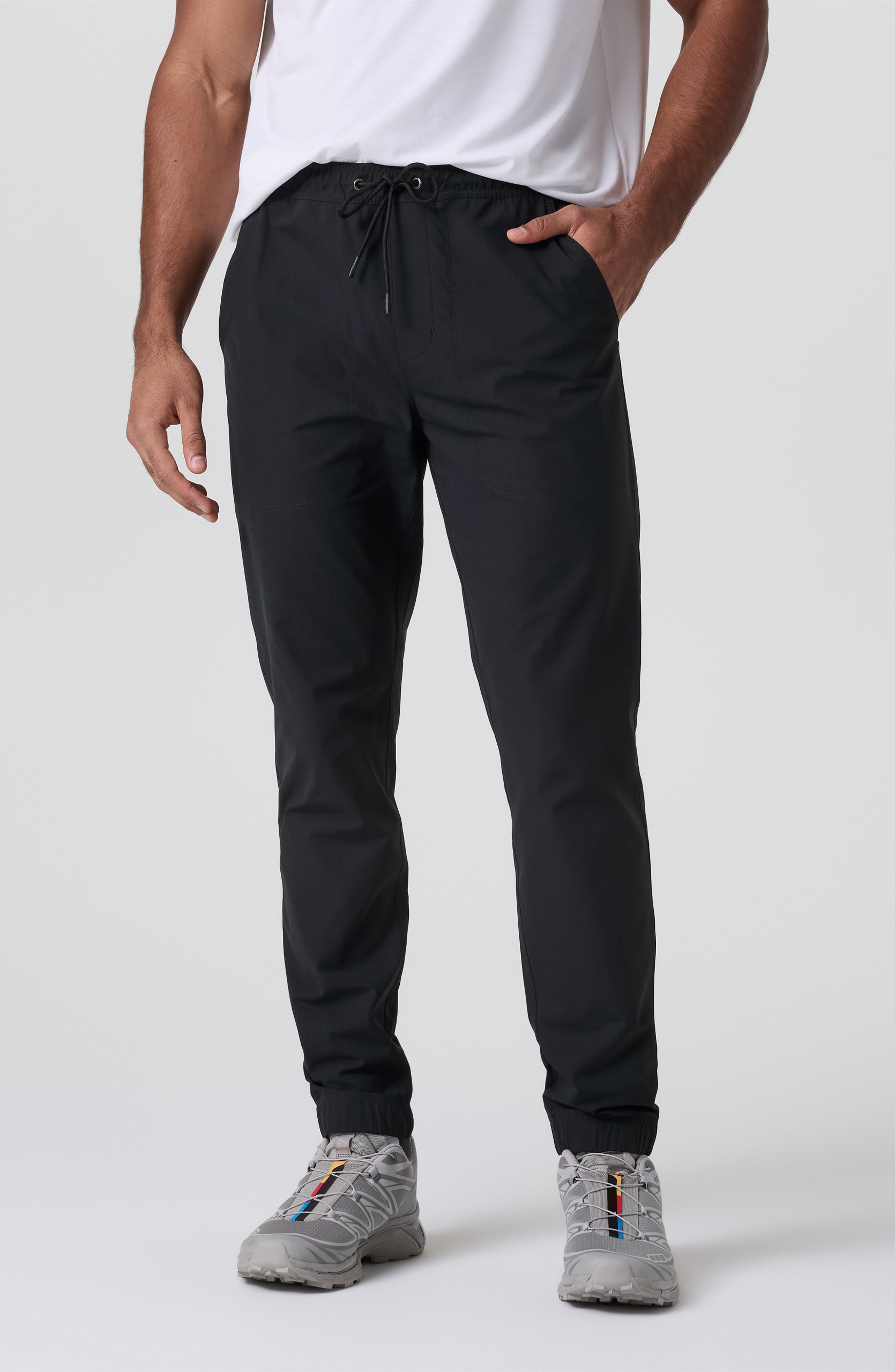 black formal joggers