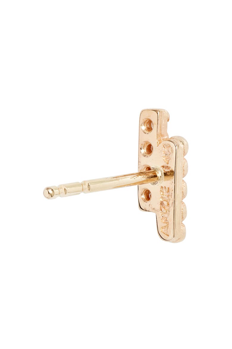 Dew Drop Diamond & Bead Bar Studs, Alternate, color, YELLOW GOLD