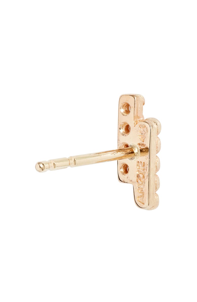 Anzie Dew Drop Diamond & Bead Bar Studs, Alternate, color, Yellow Gold