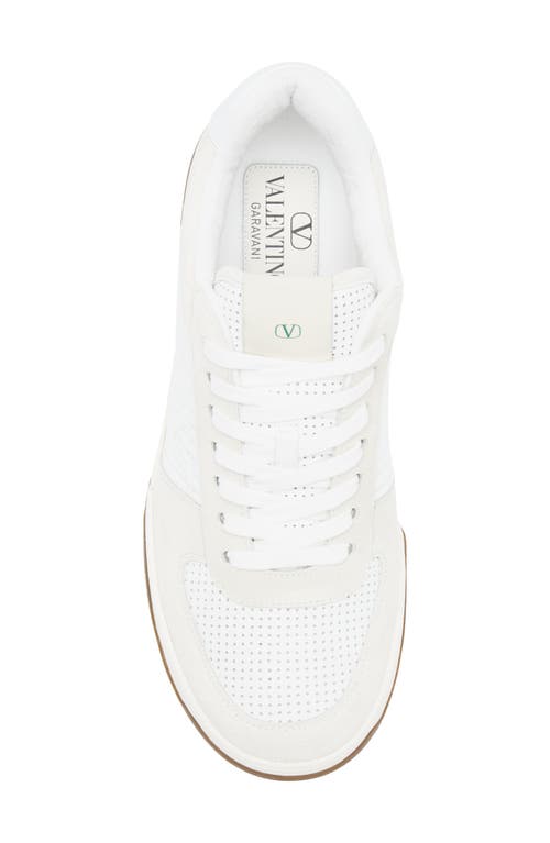 Valentino Garavani Signature Detail Ankle Padding Sneakers With Interchangeable Laces In White