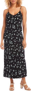 Karen Kane Floral Bias Cut Maxi Slipdress