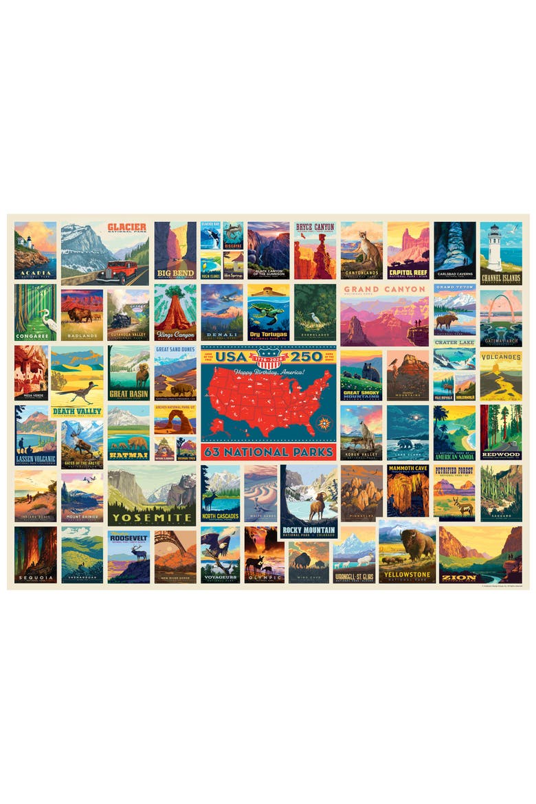 National Parks 250th 1000 Piece Puzzle, Alternate, color, Multicolor