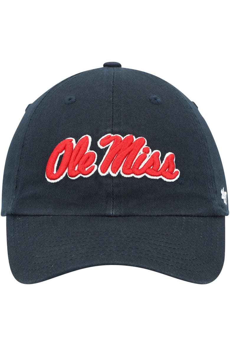 Men's '47 Navy Ole Miss Rebels Vintage Clean Up Adjustable Hat, Alternate, color, Navy
