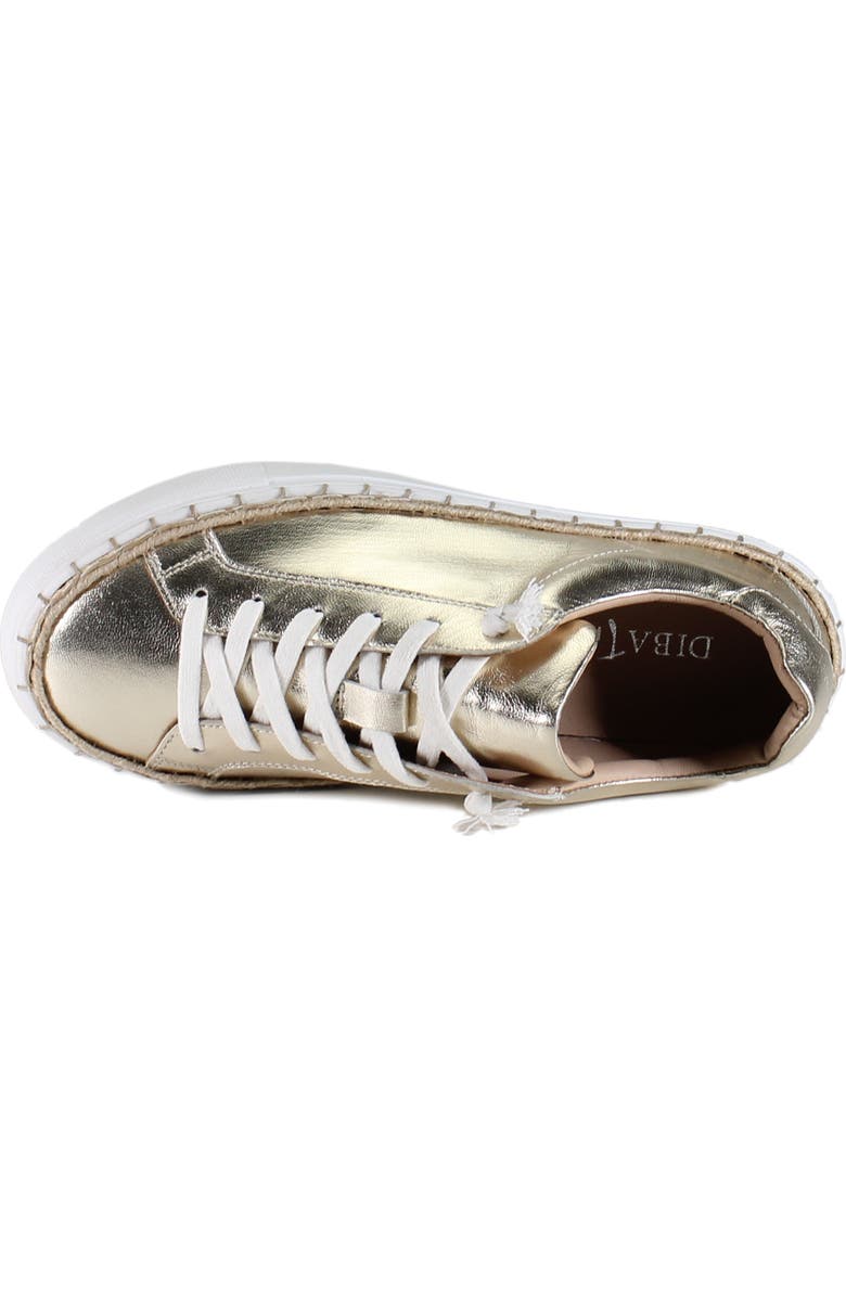 DibaTrue EM BELISH Metallic Leather Lace Up Sneaker, Alternate, color, Light Gold