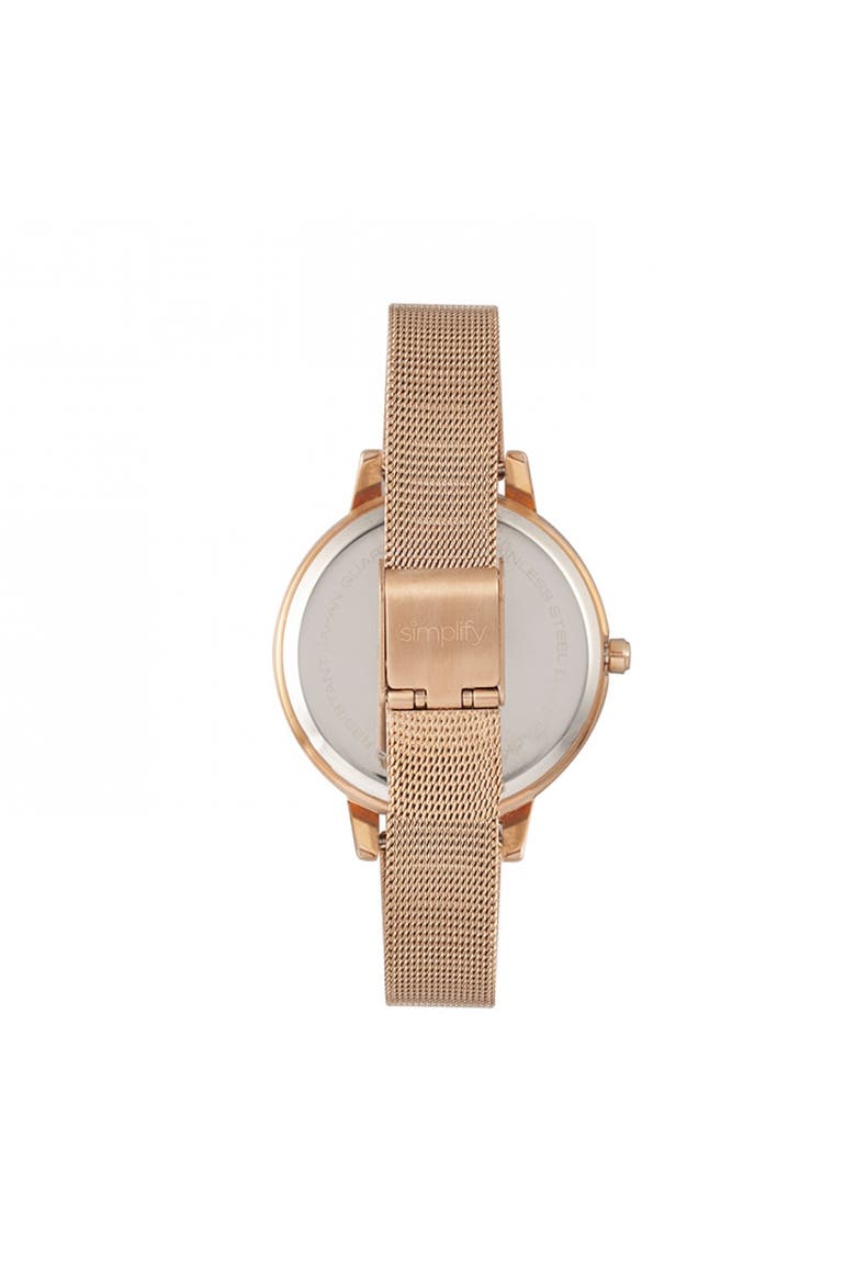 The 5800 Mesh Bracelet Watch, Alternate, color, Rose Gold/White