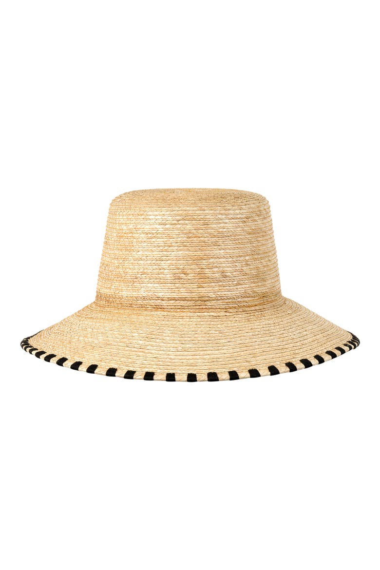 Jakeline Palm Staw Hat, Main, color, BLACK