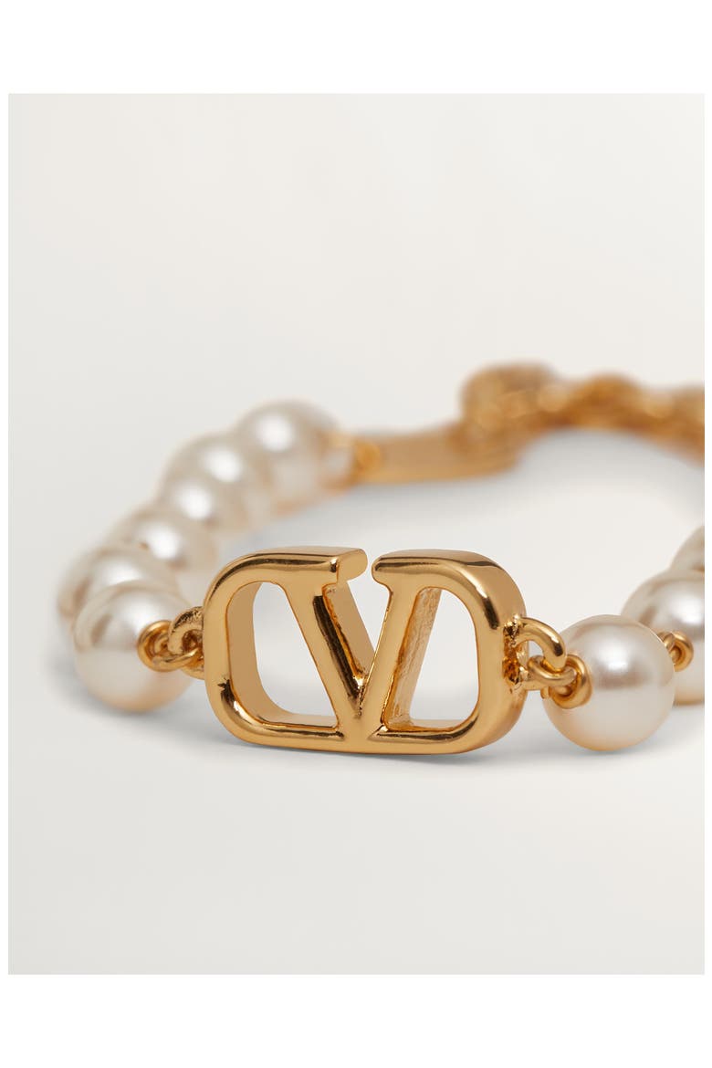 VLOGO Faux Pearl Bracelet, Alternate, color, CREAM/ GOLD SHADOW