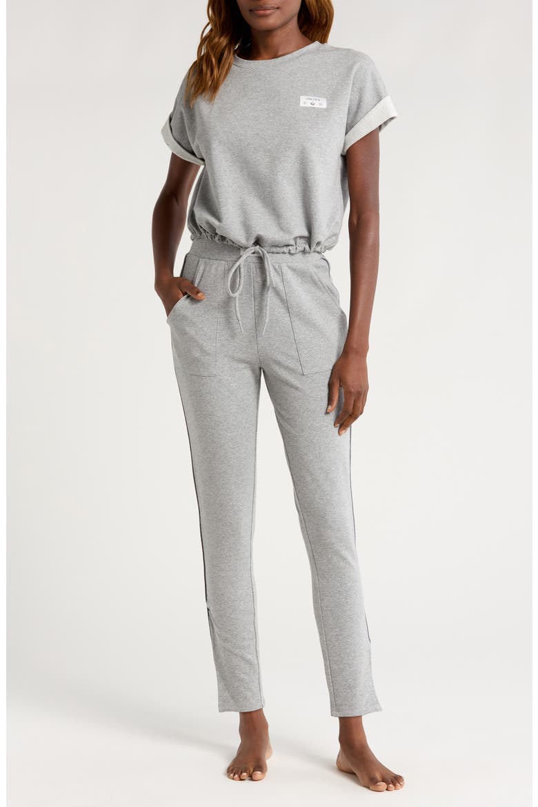 Short Sleeve T-Shirt & Joggers Lounge Set, Main, color, HEATHER GREY