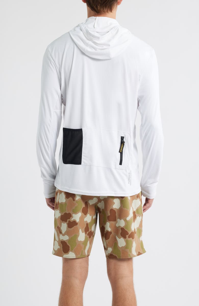 Florence Sun Pro Long Sleeve Hooded MAX UPF Performance T-Shirt, Alternate, color, White