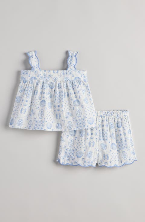 Cotton Mixed Print Top & Shorts Set (Baby)