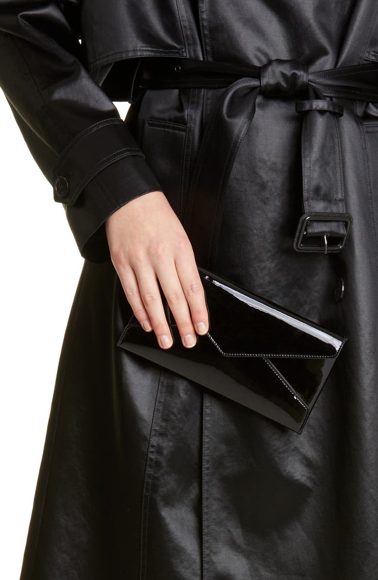 Saint Laurent Paloma Patent Leather Envelope Clutch, Alternate, color,