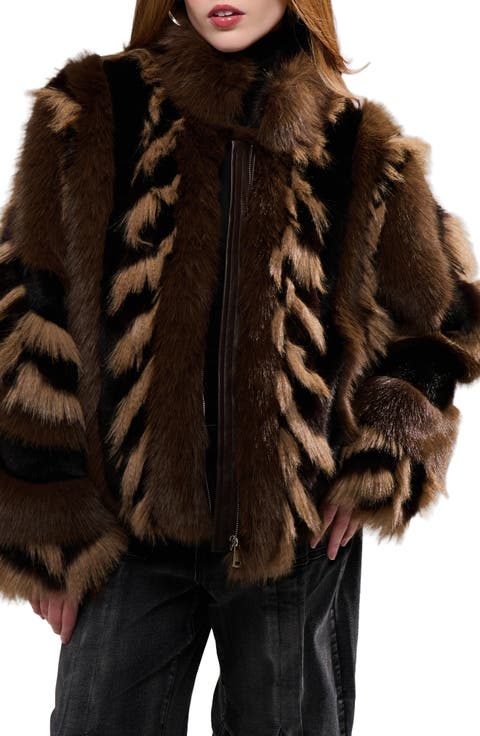 Inez Faux Fur Jacket