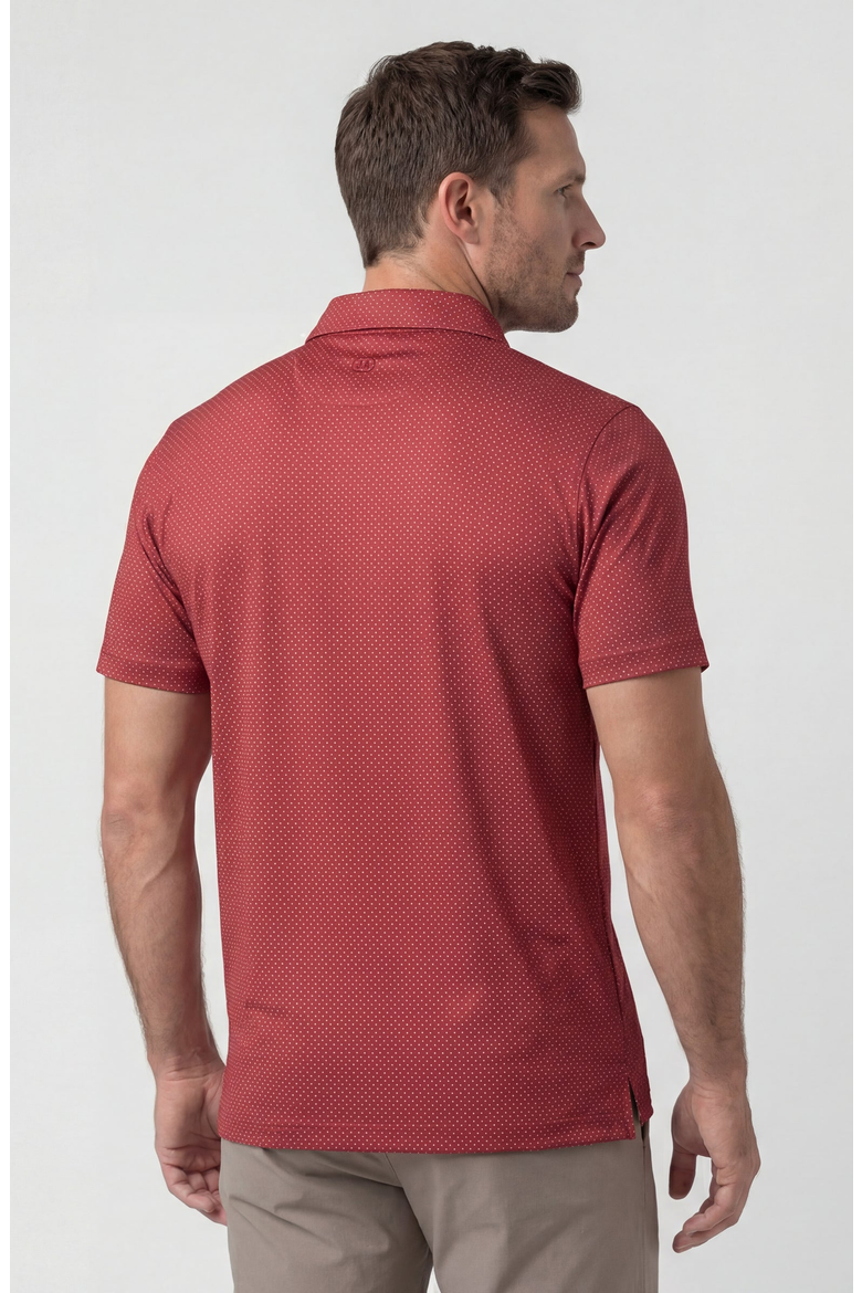 Clubhouse Performance Polo, Alternate, color, Red Brickline