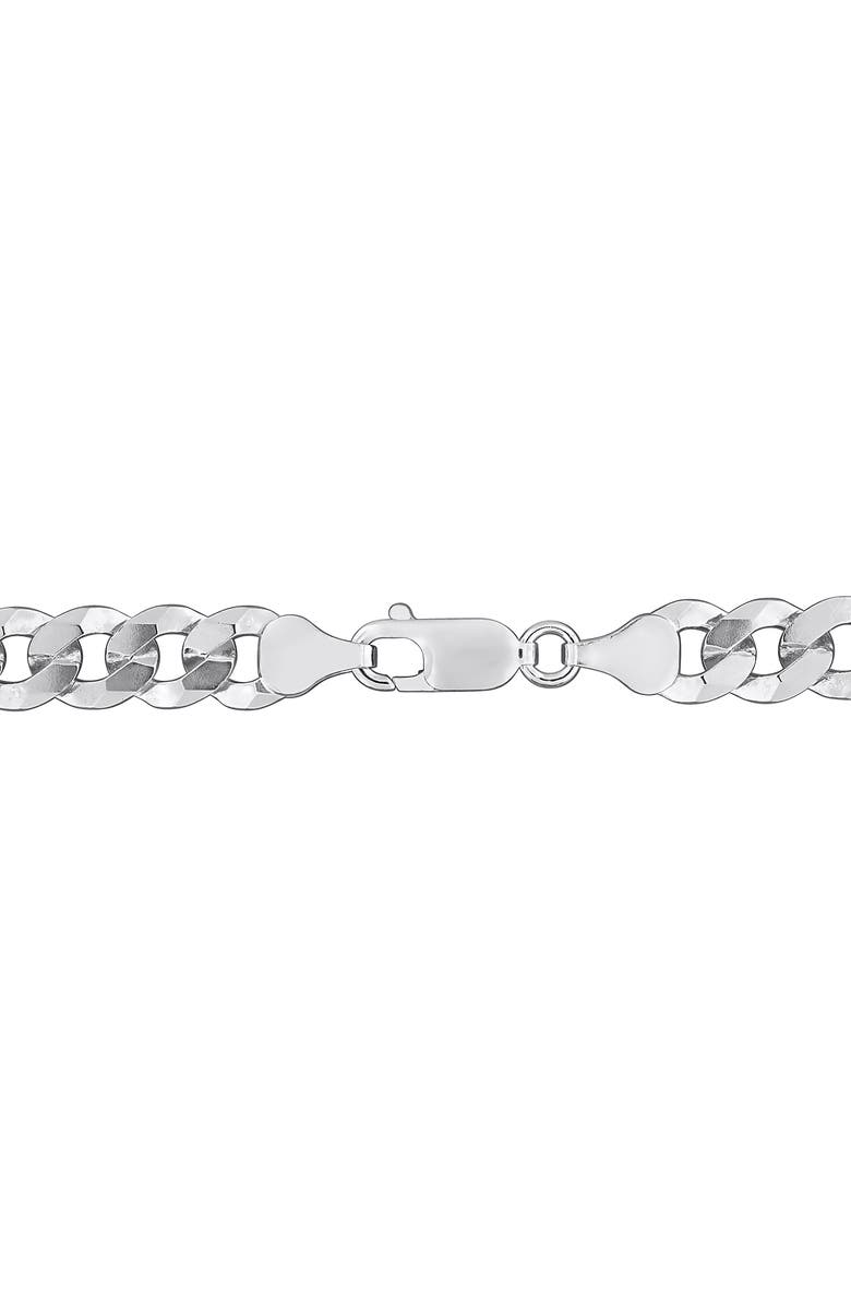 DELMAR Sterling Silver Bevel Curb Chain Necklace, Alternate, color, Silver