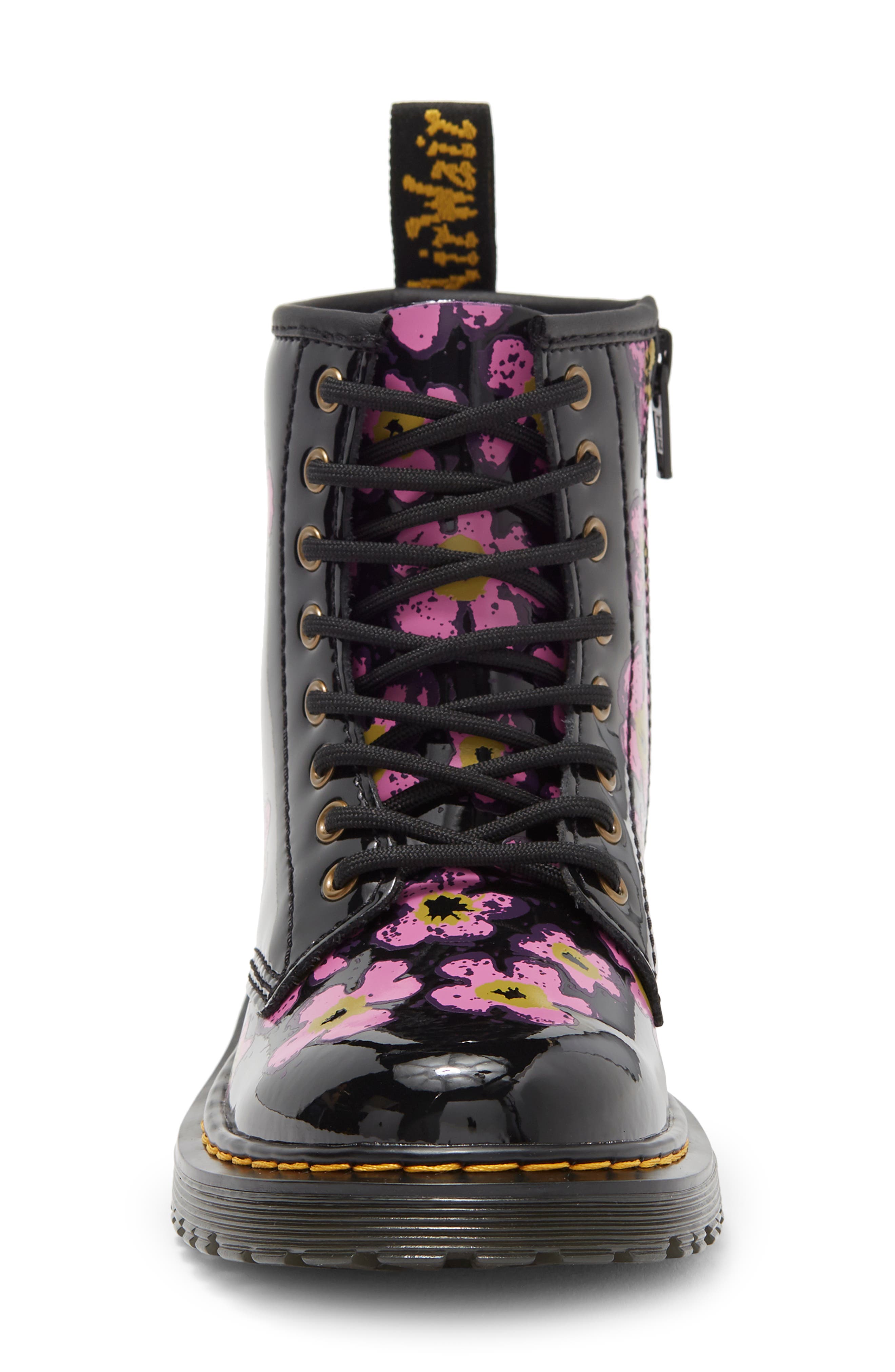 Dr. Martens Kids' 1460 Floral Lace-Up Boot, Alternate, color, 