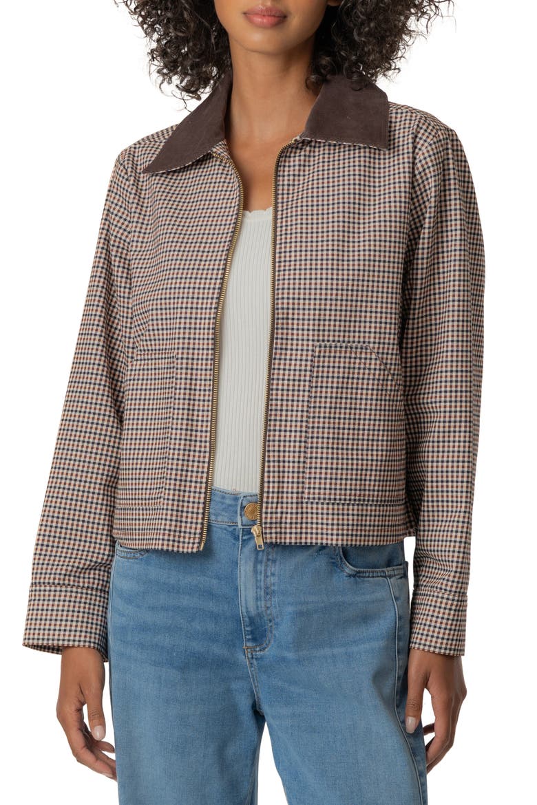 Natalia Cotton Twill Jacket, Main, color, CHOCOLATE