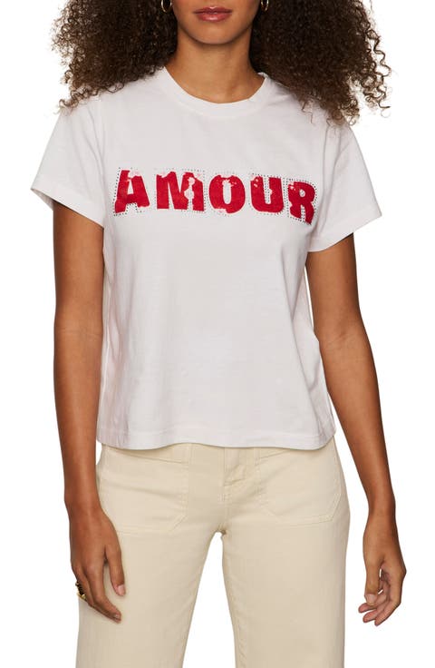 Beaded Amour Organic Cotton Graphic T-Shirt