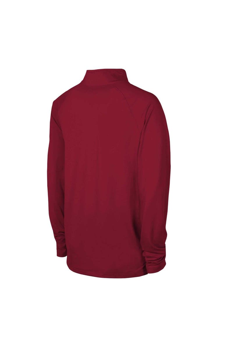 Outerstuff Men's Scarlet San Francisco 49ers Combine Authentic Raglan Quarter-Zip Top, Alternate, color, 