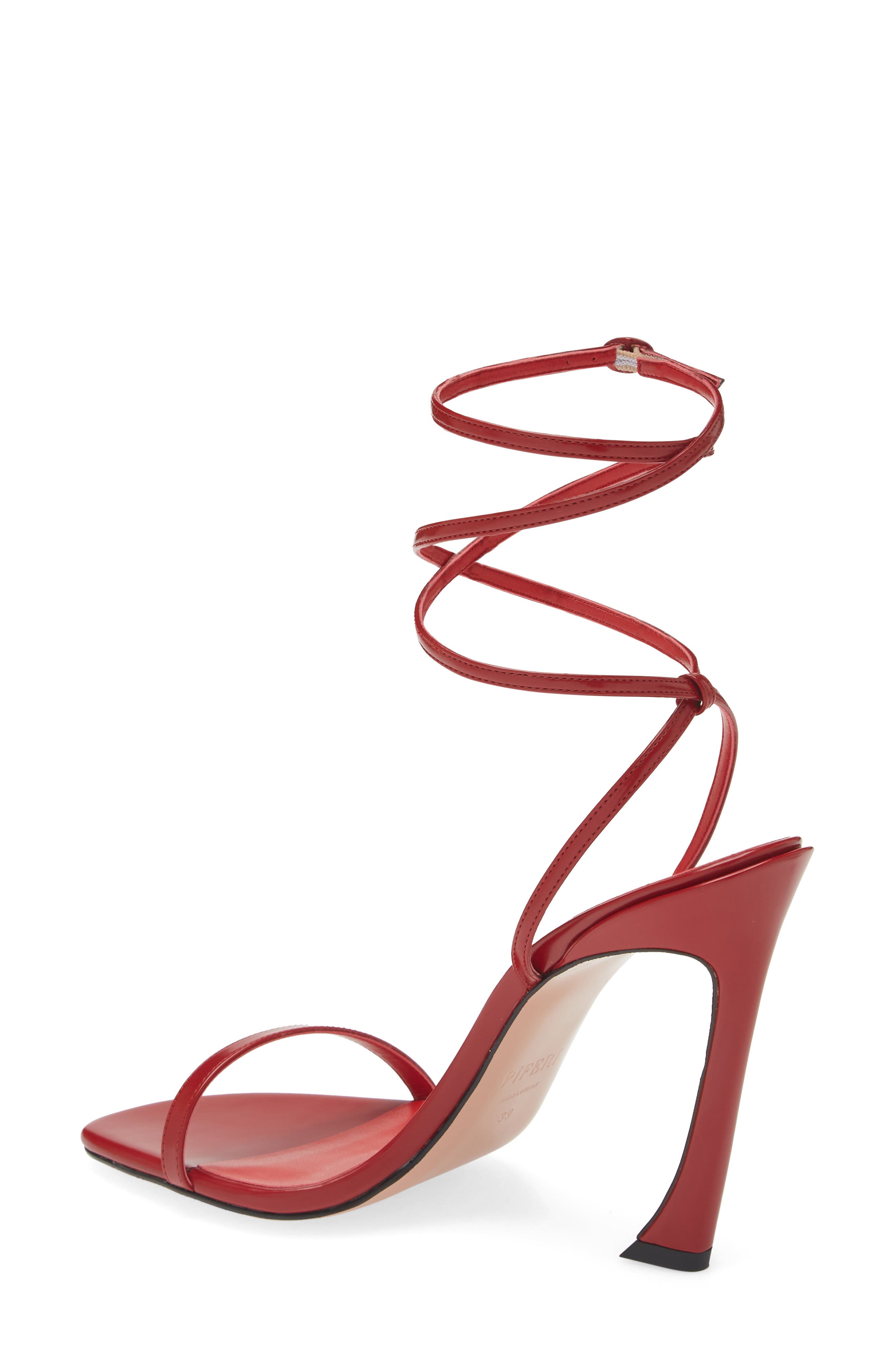 Fade Ankle Wrap Sandal, Alternate, color, RED