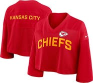Nike Women's Nike Red Kansas City Chiefs Primetime Cropped Mesh Dri-FIT Fashion Jersey