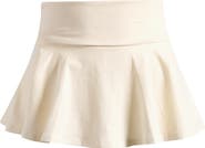 SKIMS Foldover Cotton Blend Jersey Miniskort