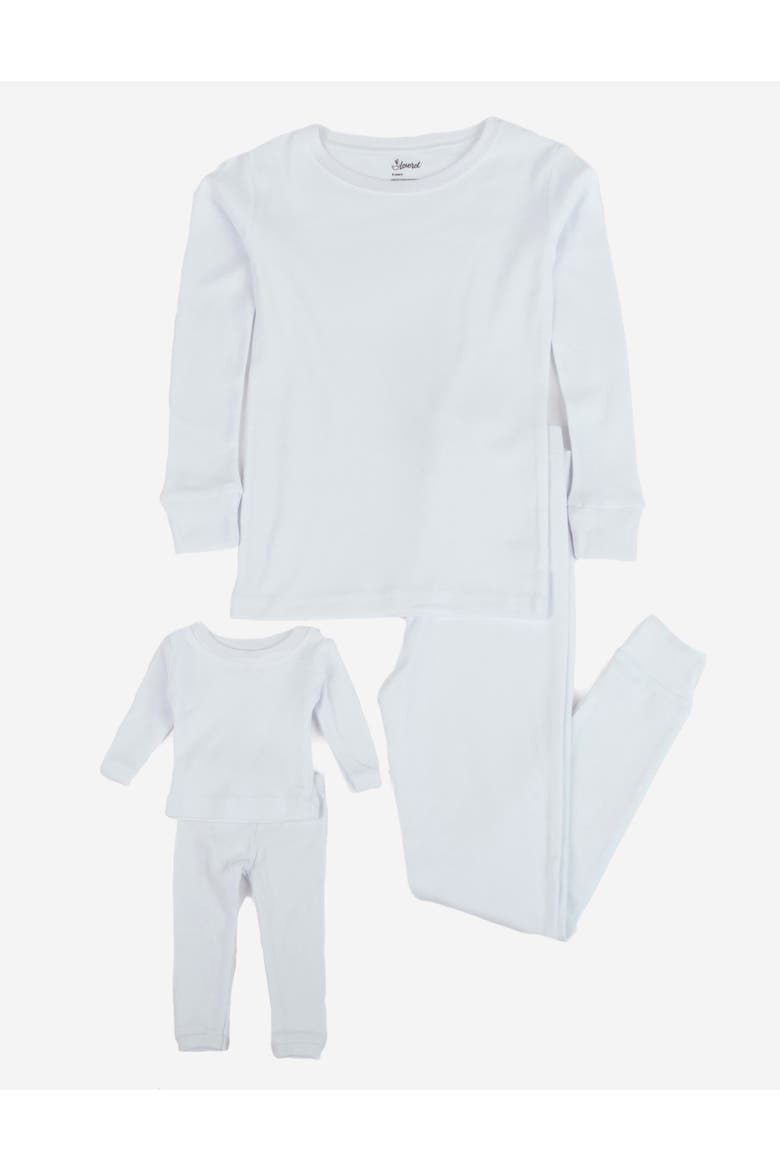 Girls 2-pc. Cotton Pajamas with Matching Doll Accessory -  Holiday Prints/Solids, Main, color, White