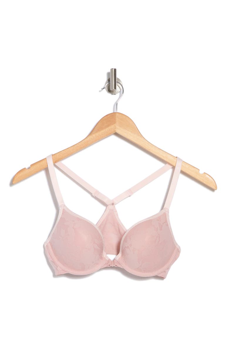 Shadow Scene Push-Up Racerback Bra, Alternate, color, BLUSH PINK