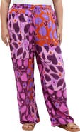 City Chic Lorie Print Wide Leg Pants