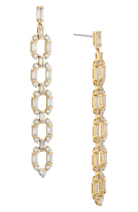 Gwen Cubic Zirconia Chain Drop Earrings