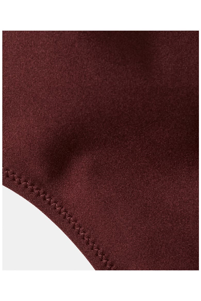Asymmetric One-Shoulder One-Piece Swimsuit, Alternate, color, WINE