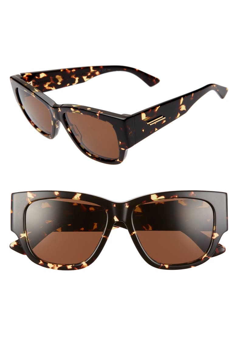 55mm Cateye Sunglasses, Main, color, HAVANA/ BROWN