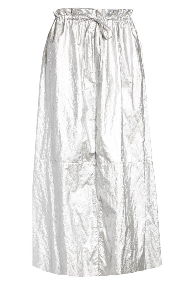 Metallic Coated Skirt, Alternate, color, SILVER