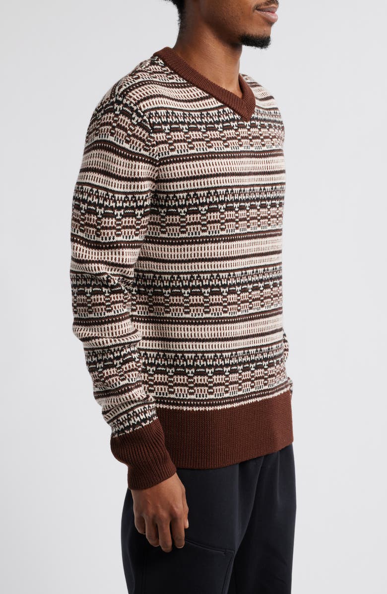 PUMA x The Brooklyn Circus Stripe Wool Blend V-Neck Sweater, Alternate, color,