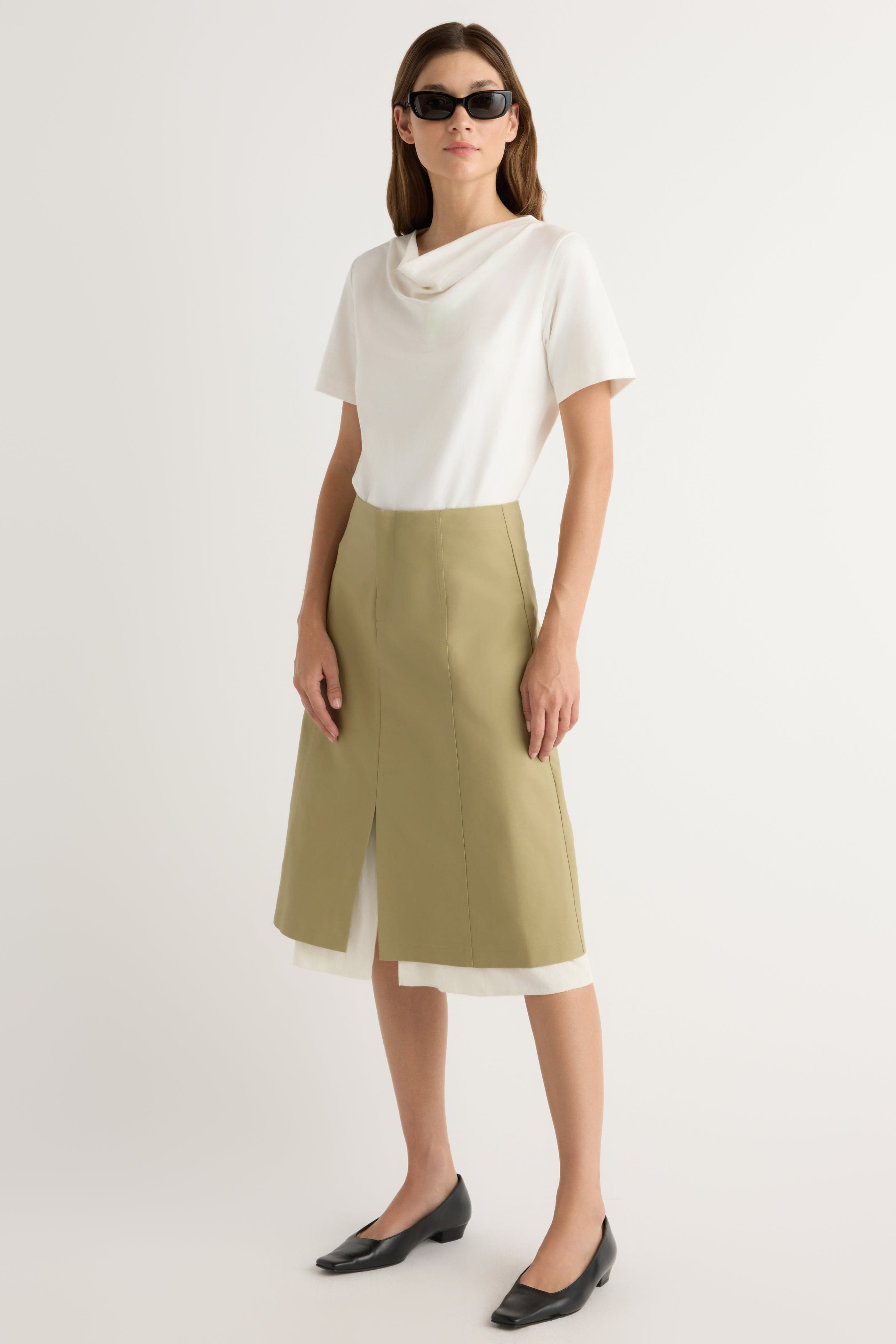 Modern Citizen Kendra Organic Cotton Cowl-Neck Tee (Women) | Nordstrom