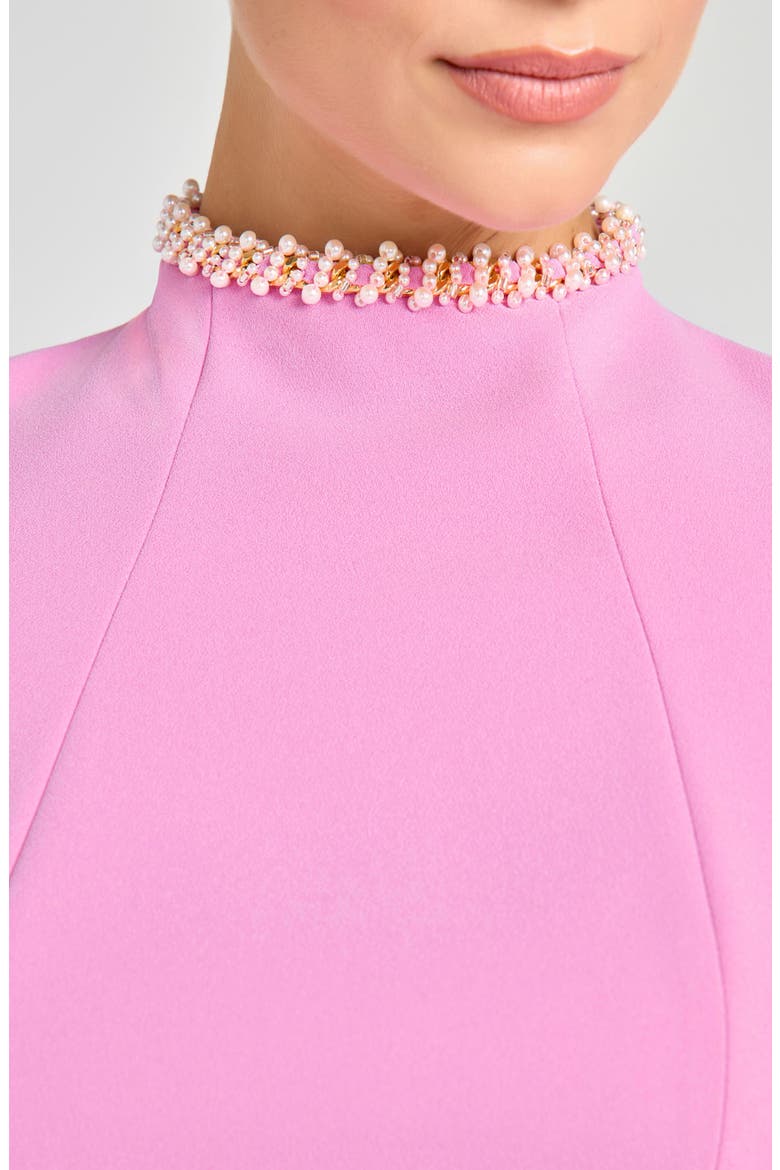 Simone Embellished Funnel Neck Minidress, Alternate, color, PINK