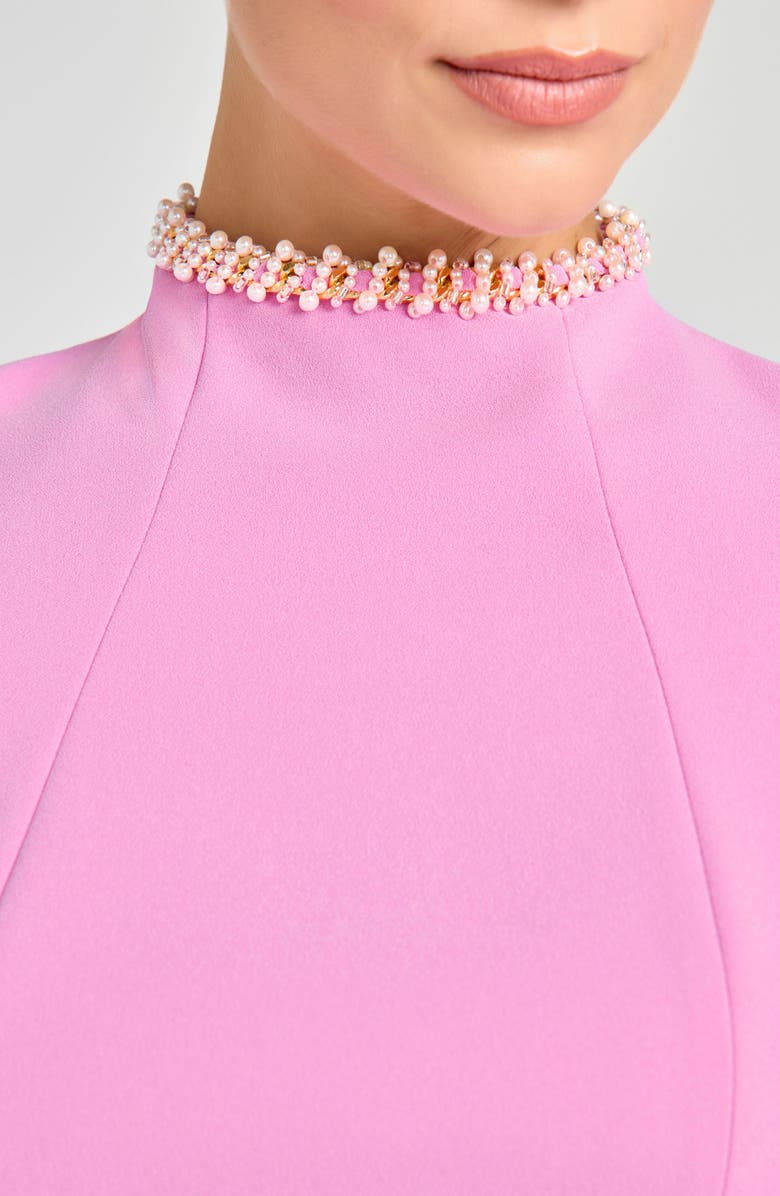 NADINE MERABI Jacqueline Embellished Funnel Neck Minidress, Alternate, color,