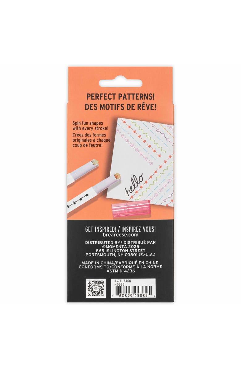 Brea Reese Vivid Roller Markers 6 Pack Pattern Markers, Pastel Ink Colors, Alternate, color,
