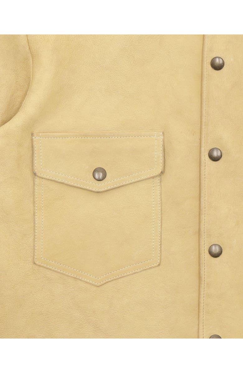 Fortela Quarter Deer Skin Leather Jacket, Alternate, color, Cream