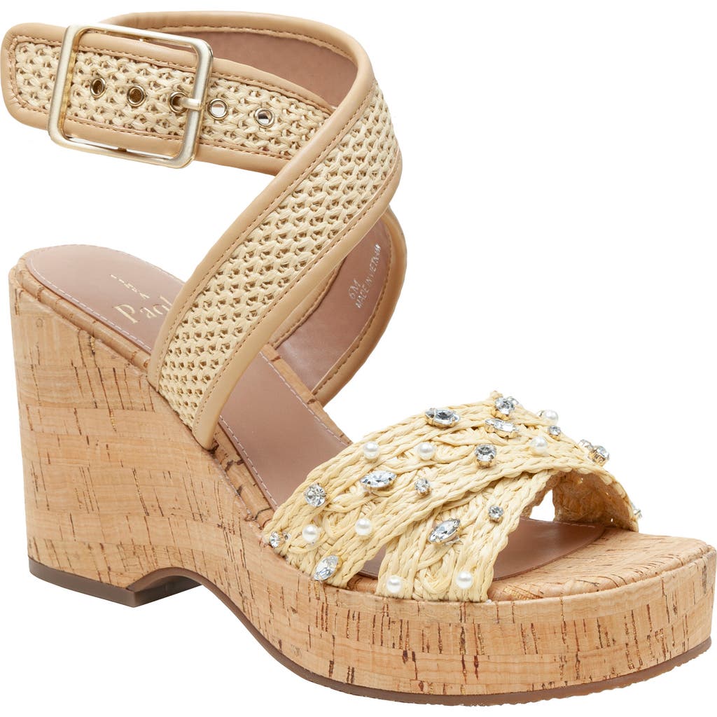 Linea Paolo Varena Platform Wedge Sandal In Natural