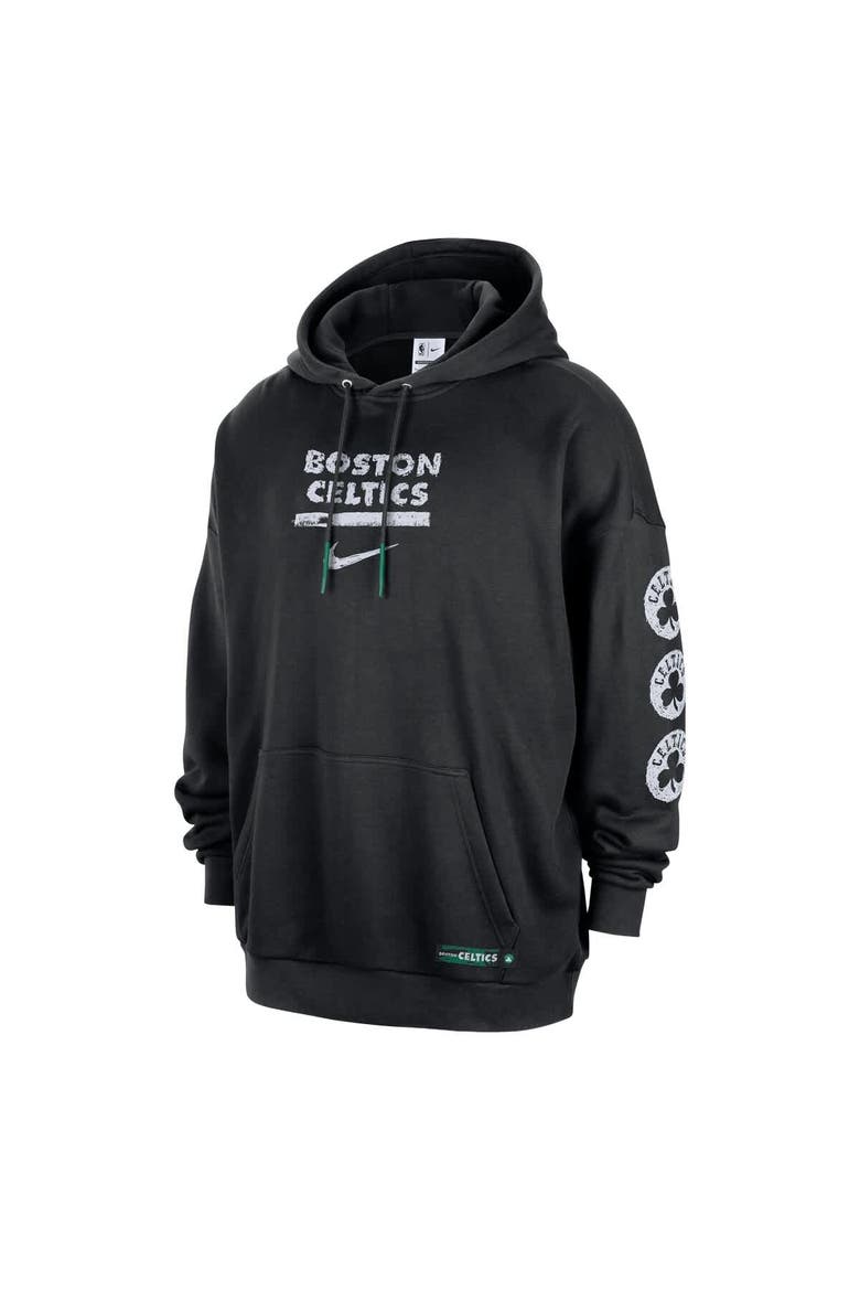 Men's Nike Black Boston Celtics Courtside Club Premium Hoodie, Alternate, color, Black