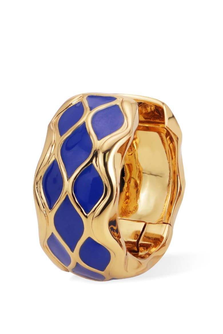Nirah Hoop Earrings, Alternate, color, Gold&Blue
