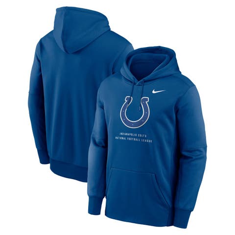Men's Nike Blue Indianapolis Colts Toss Sweep Therma-FIT Hoodie