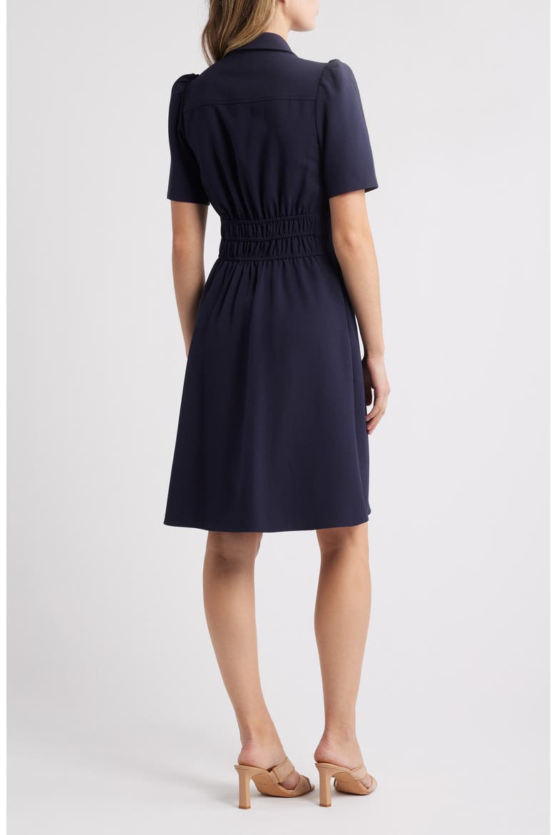 Puff Sleeve Shirtdress, Alternate, color, NAVY