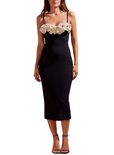 Breeze Jacquard Colorblock Midi Dress