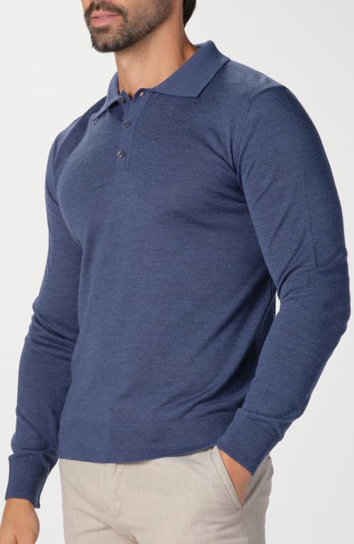 Studio Garnet Los Angeles Lightweight Merino Wool Quarter Zip Sweater In Purple