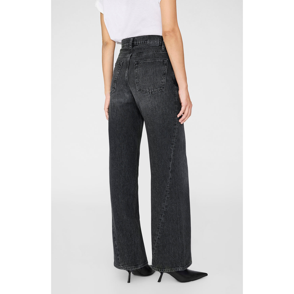 Anine Bing Brie Jeans Woman Black In Black