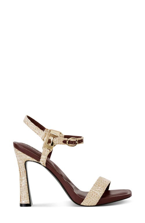 Karl Lagerfeld Paris Cybil Ankle Strap Sandal In Natural