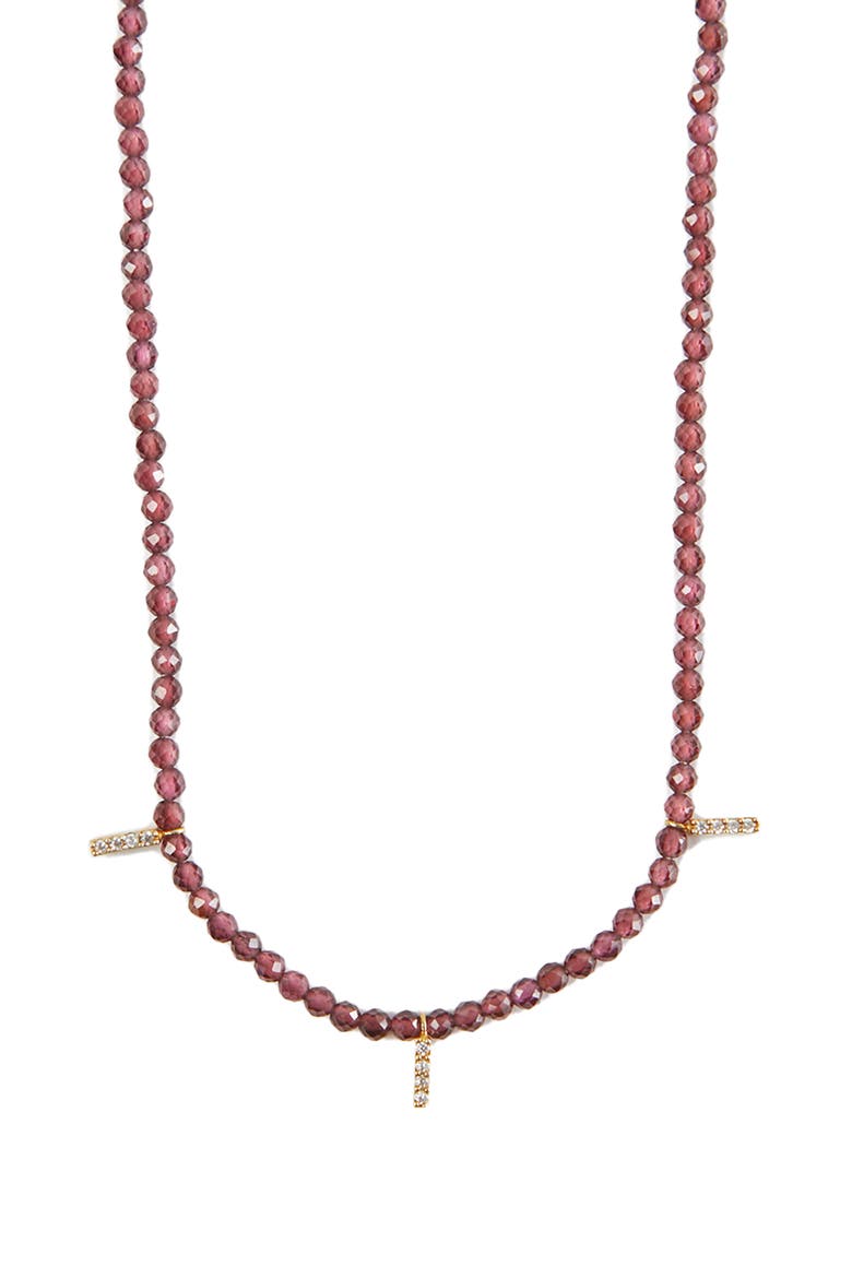 Beaded Charm Necklace, Main, color, GOLD